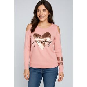 Venus Extra soft‎ shoulder cutout top with sparkle detail on sleeve